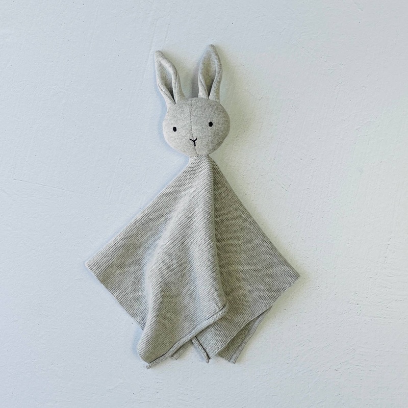 Bunny-Organic Baby Lovey Grey Heather