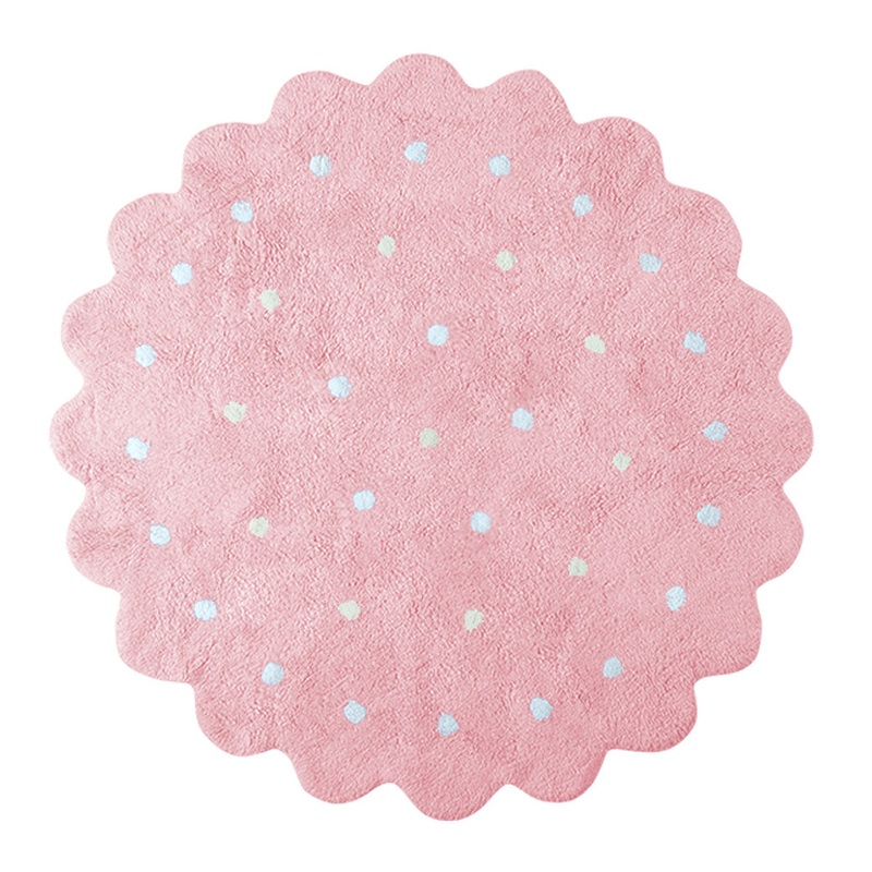 Little Biscuit Washable Rug Pink