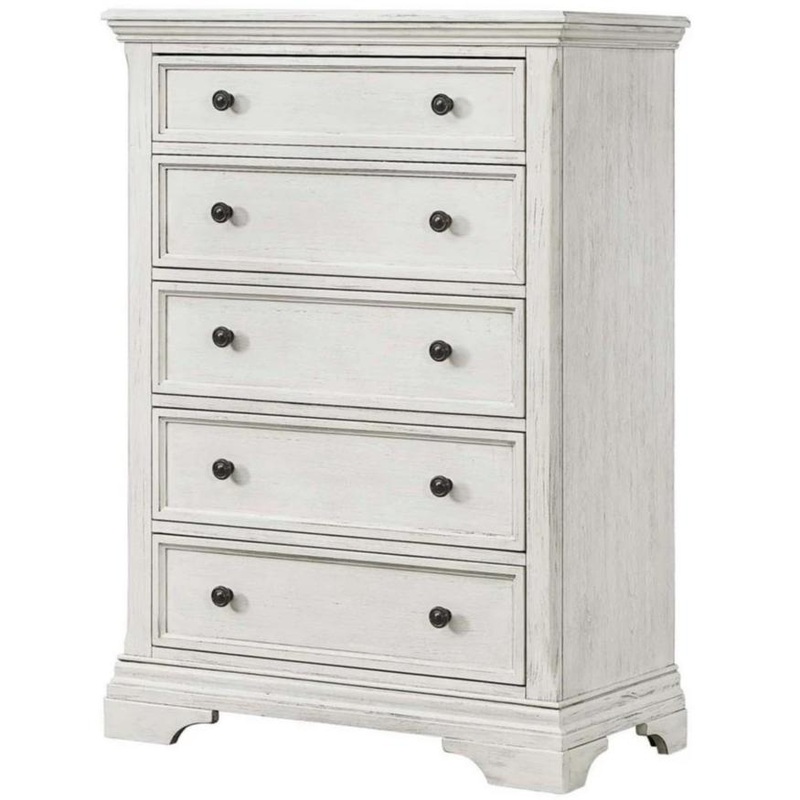Westwood Baby Olivia 5 Drawer Chest Brushed White