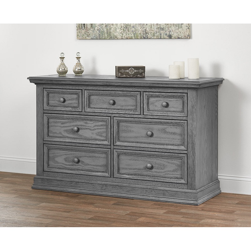 Oxford Glenbrook Collection 7 Drawer Dresser in Graphite Gray