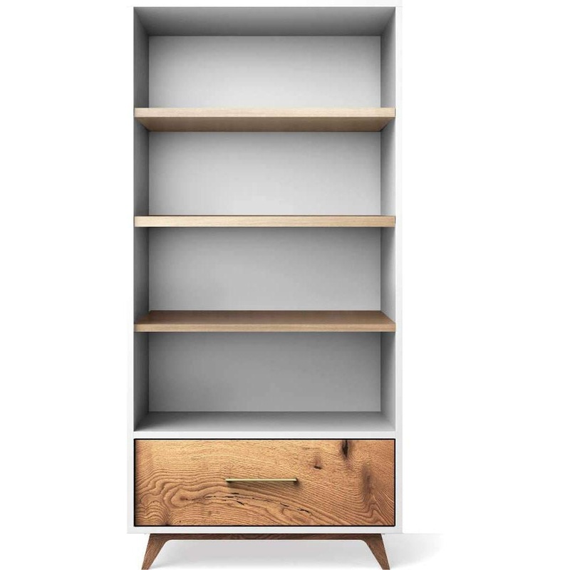 Romina Uptown Bookcase Bianco Satinato