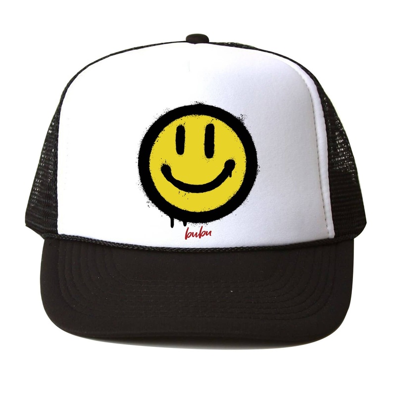 All Smiles Smiley Face Trucker Hat Green Small (Baby)