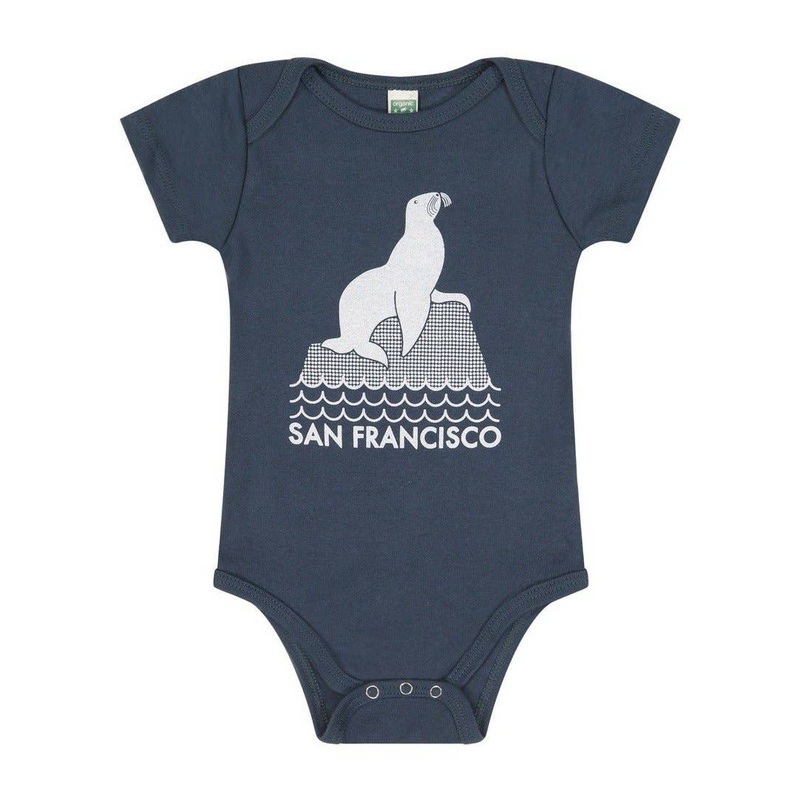 SF Seal Baby Onesie Navy Triblend 6M
