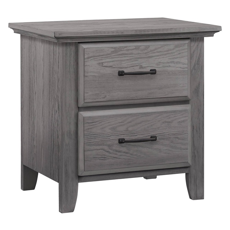 Soho Baby Chandler 2 Drawer Nightstand in Graphite Gray