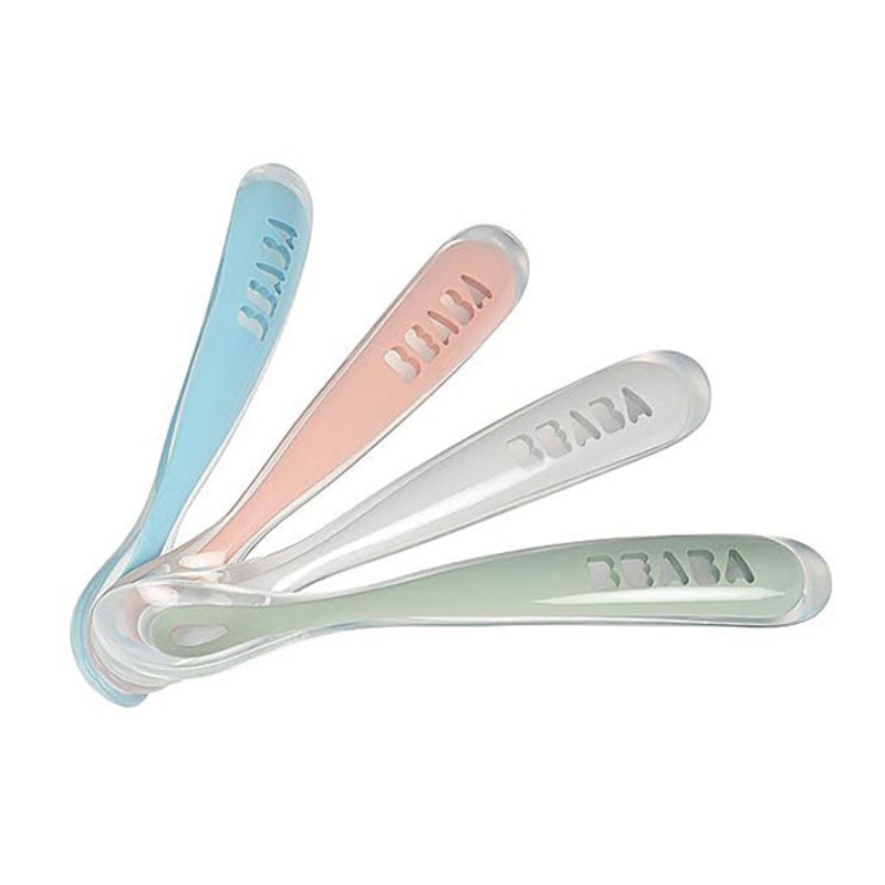 Beaba Stage 1 Silicon Spoon 4PK Cloud