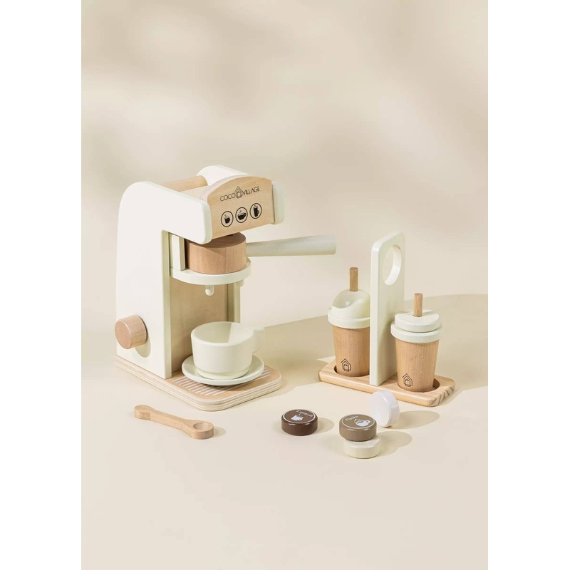 Wooden Coffee Maker Set – Foam