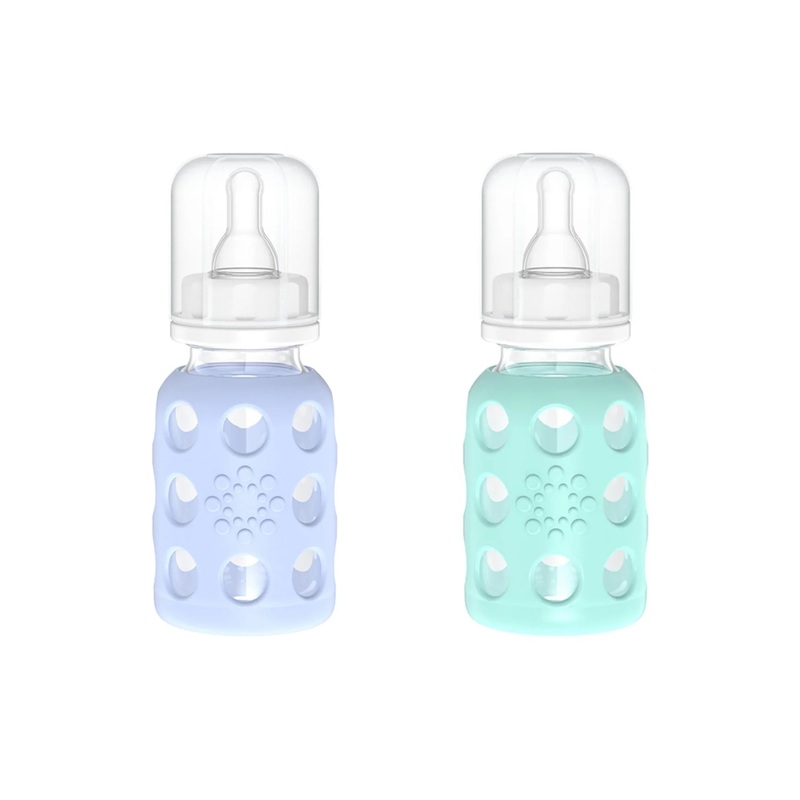 4 oz Glass Baby Bottle 2 Pack Blanket – Mint