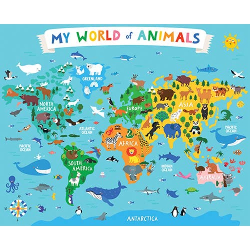 My World of Animals 36-Piece Floor Puzzle