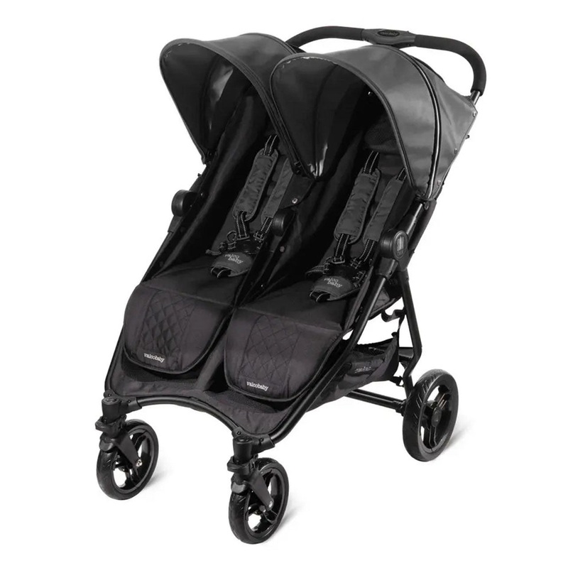 Valco Slim Twin Stroller in Licorice