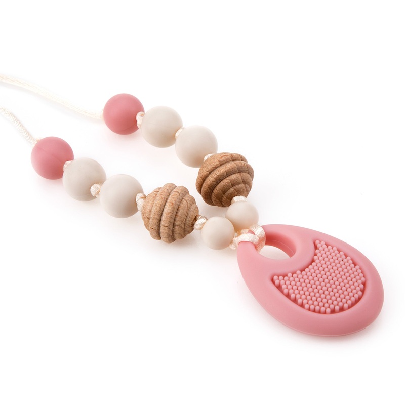 Silicone Teething Necklace Pink