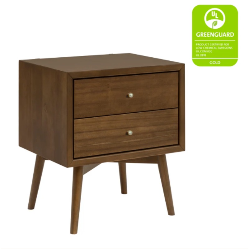 Babyletto Palma Nightstand with USB Port Natural Walnut