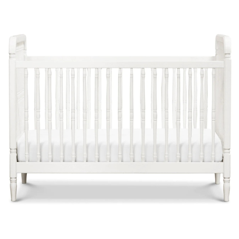 namesake Liberty 3-in-1 Convertible Spindle Crib with Toddler Bed Conversion Kit Warm White
