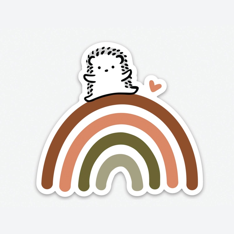 White Rainbow Sticker