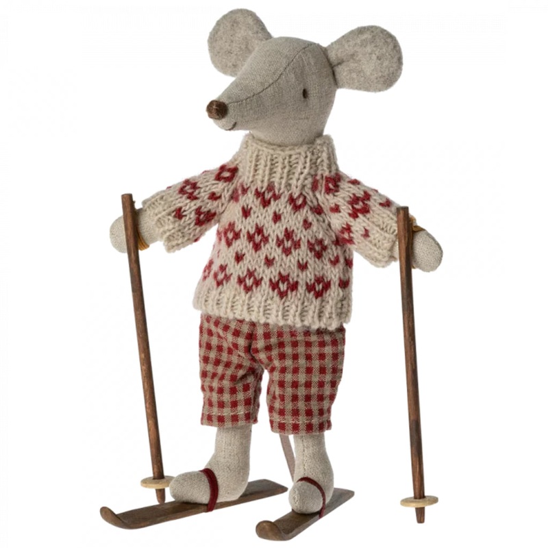 Winter Mouse with Ski Set Dad