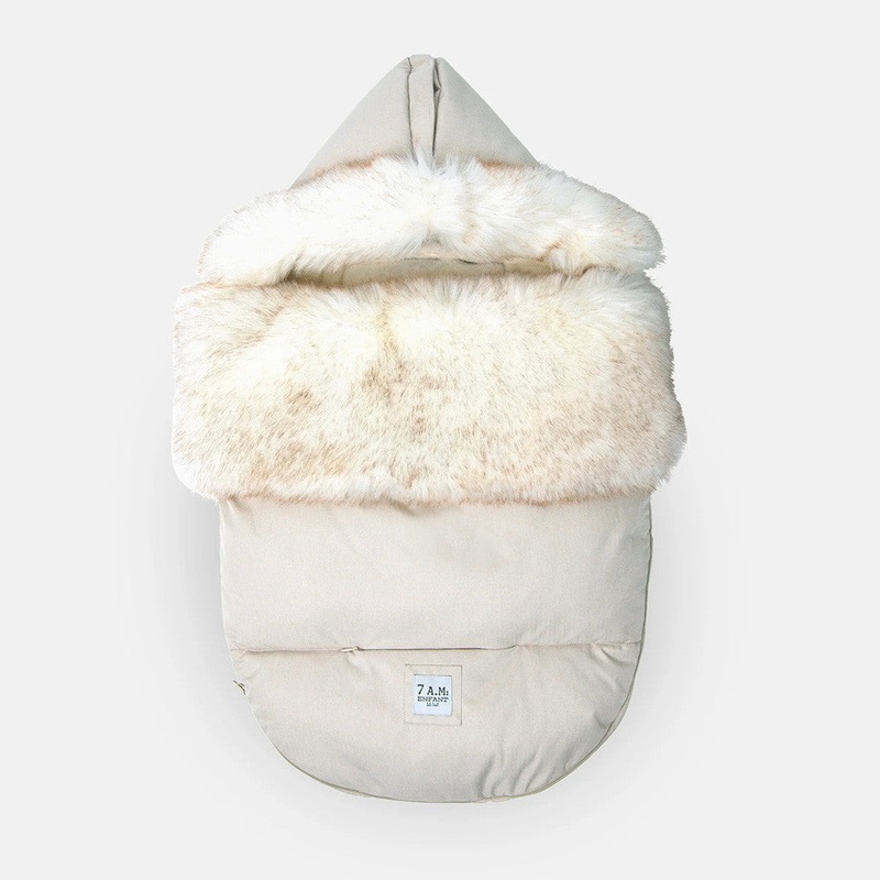 7AM Enfant POD White Fur & Beige Heather