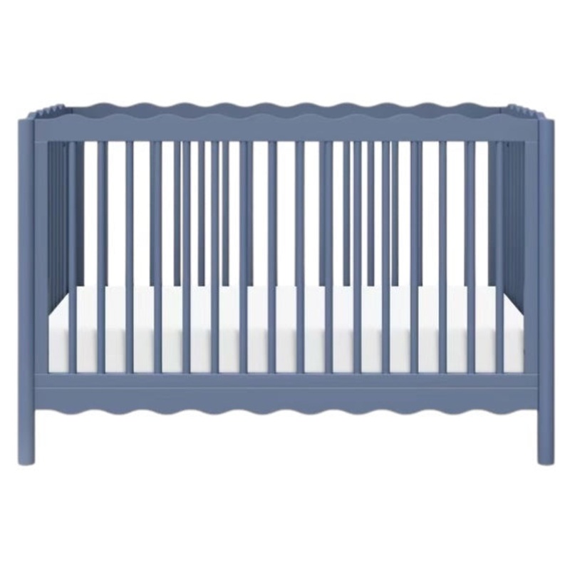 Babyletto Swell 4-in-1 Convertible Crib with Toddler Bed Conversion Kit Cove Blue