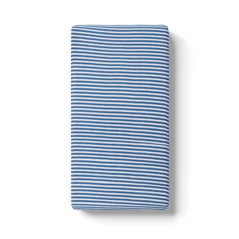 Bamboo Fitted Crib Sheets – Navy Stripe