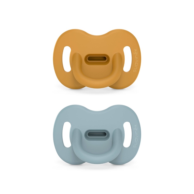 Suavinex Color Ess SX PRO 2PK Pacifier Set 0-6m- Mstrd/Blu