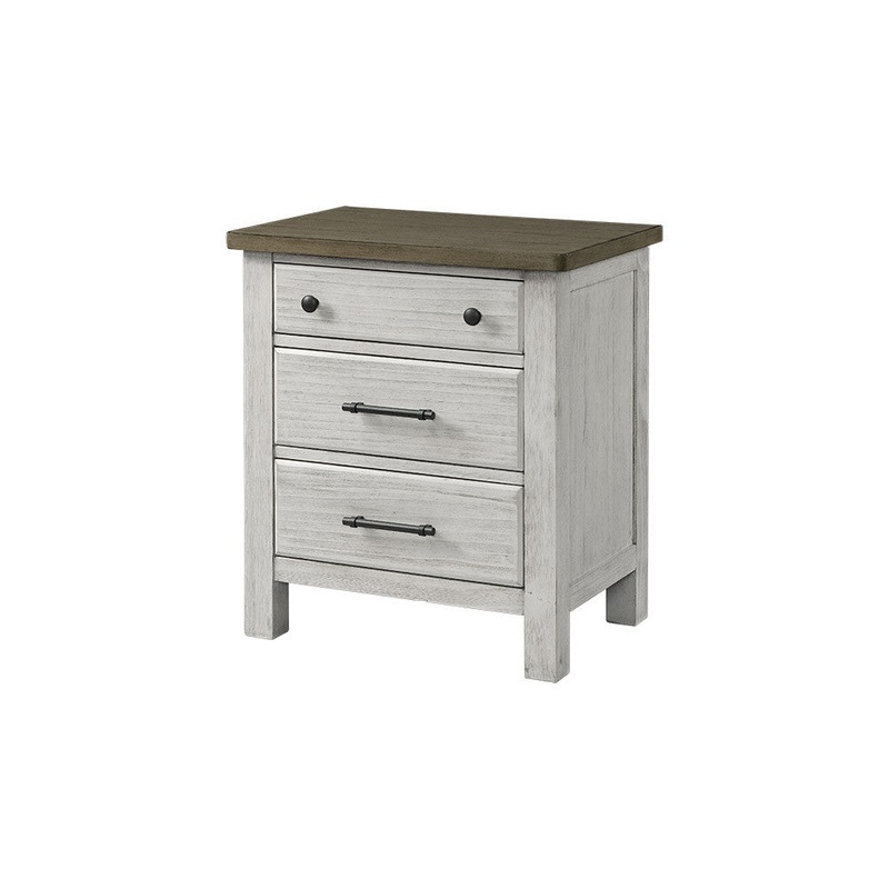 Westwood Timber Ridge Collection Nightstand in Weathered White and Sierra
