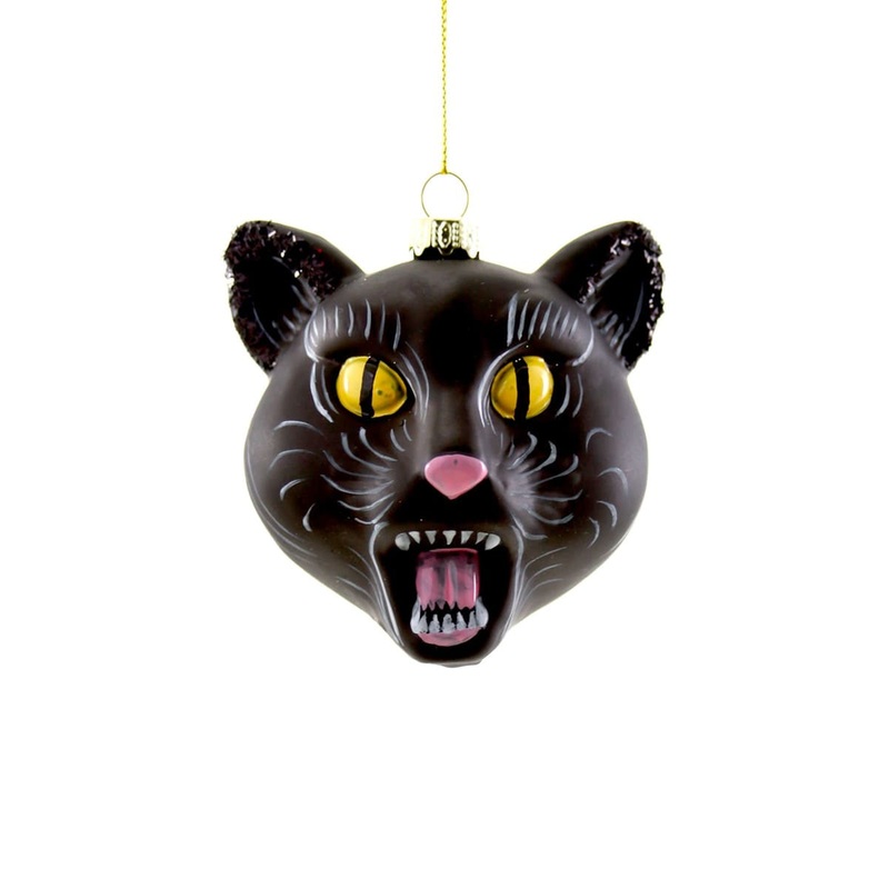 Black Cat Holiday Ornament