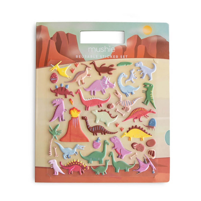 Mushie Reusable Sticker Set Dino