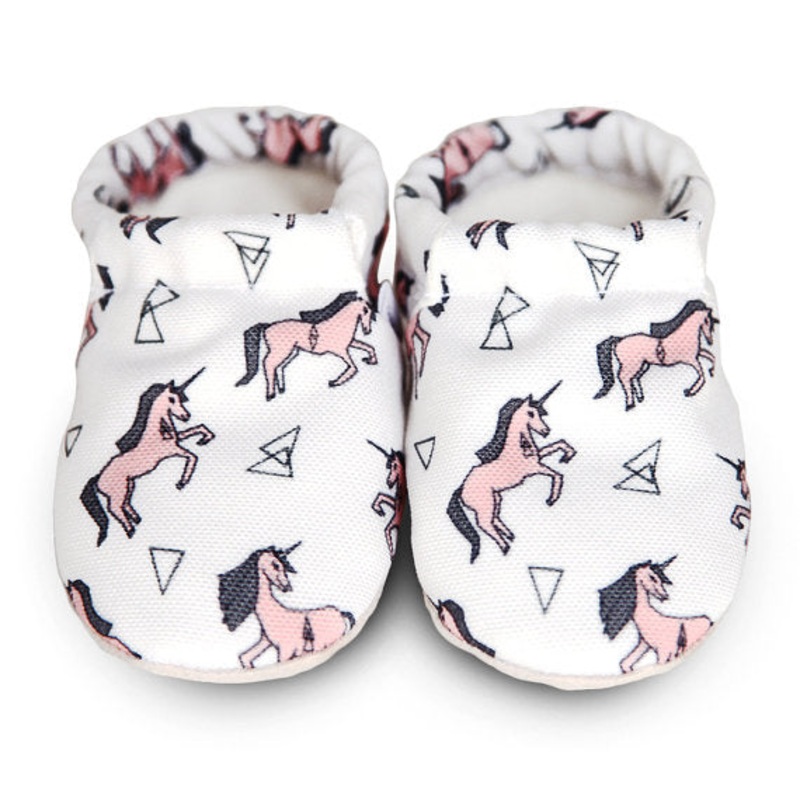 Pink Unicorn Baby Shoes 0-6 Months