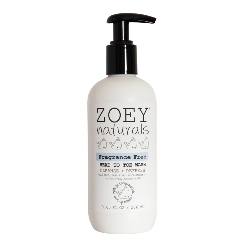 Zoey Naturals Fragrance Free Head To Toe Wash