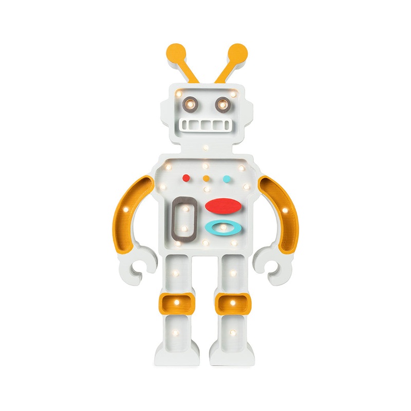 Robot Lamp Metalic Grey