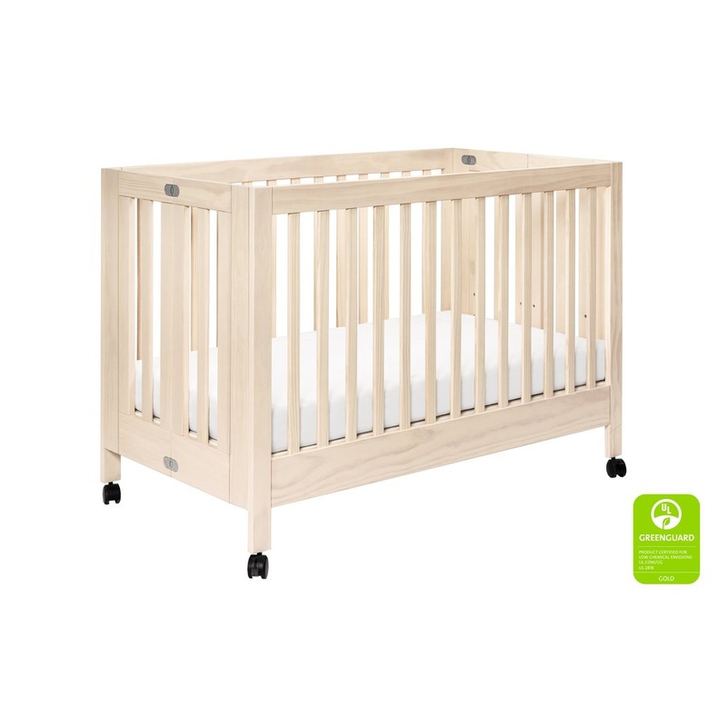 Babyletto Maki Full-Size Folding Crib Washed Natural