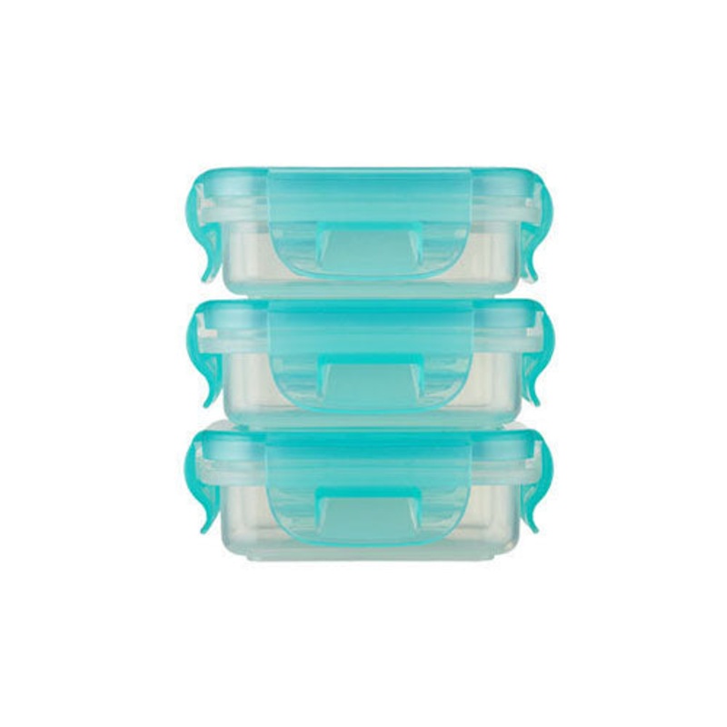 Innobaby Preppin’ SMART EZ Lock Square Container 4 oz – 3 Pack