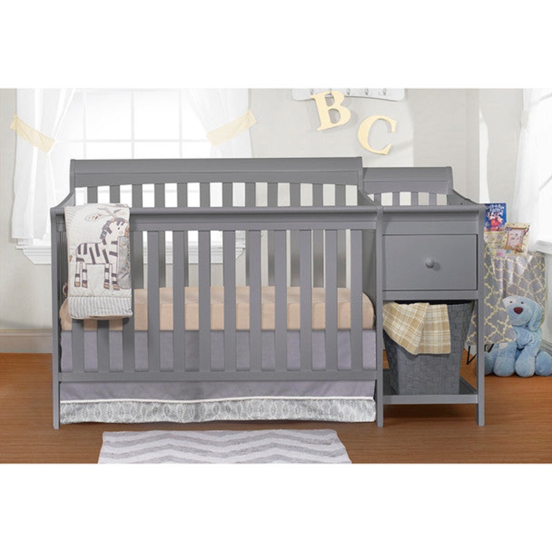 Sorelle Florence Crib & Changer in Gray