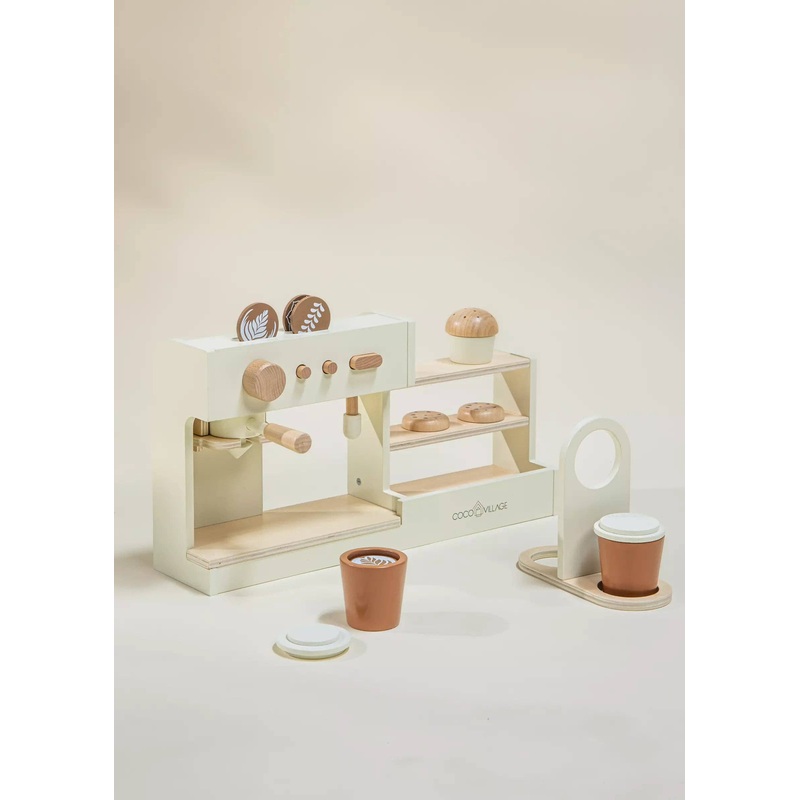 Wooden Coffee Shop Playset and Accessories