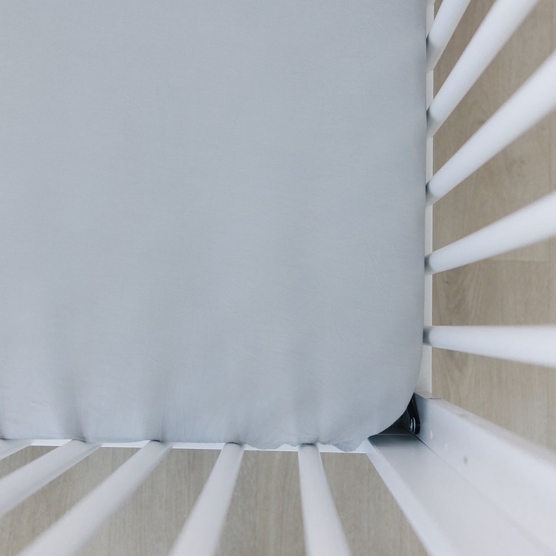 Bamboo Stretch Crib Sheet | Stone