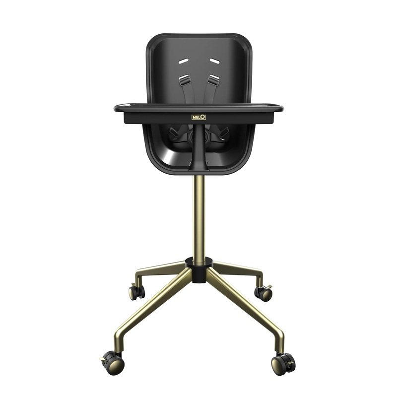 Melo Revel+ High Chair Black/Brushed Brass