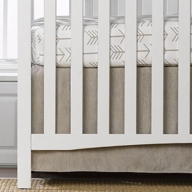 Liz & Roo Crib Skirt – Flax Linen