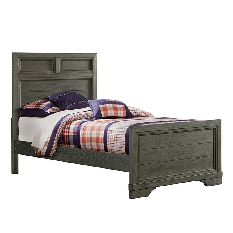 Westwood Foundry Youth Furn Complete Twin (HB,FB,RS) in Brushed Pewter