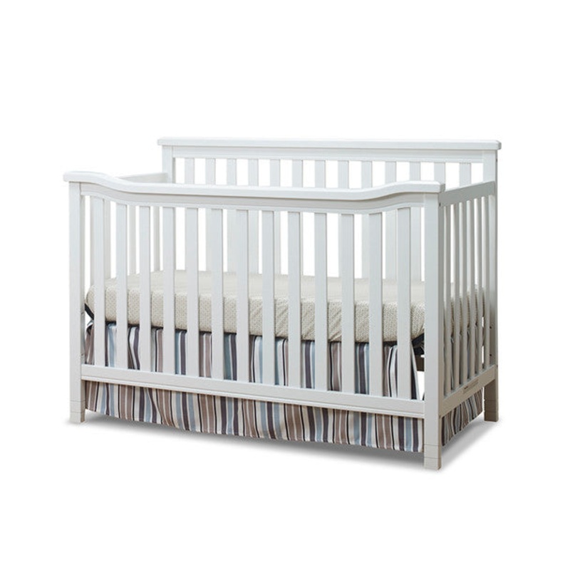 Sorelle Berkley Flat Top Crib in White