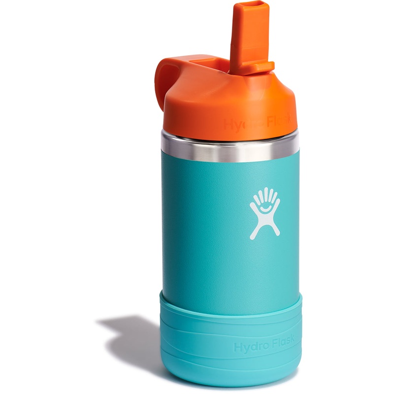 Kid’s Wide Mouth Water Bottle with Straw Lid Seaspray 12 ounces