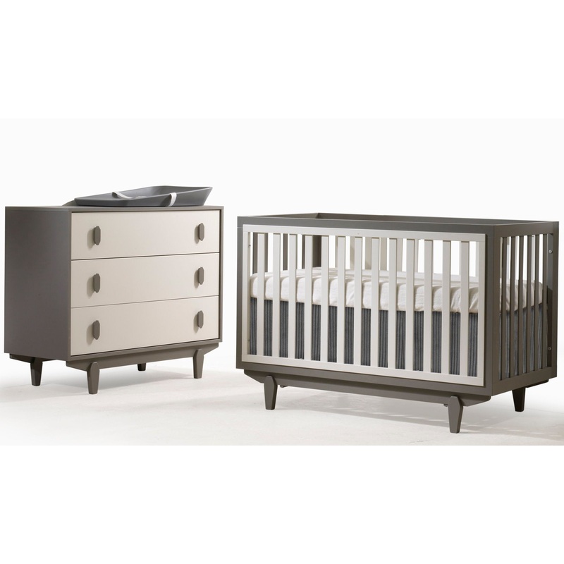 Tulip Tate Collection Crib and Dresser Set White/Natural