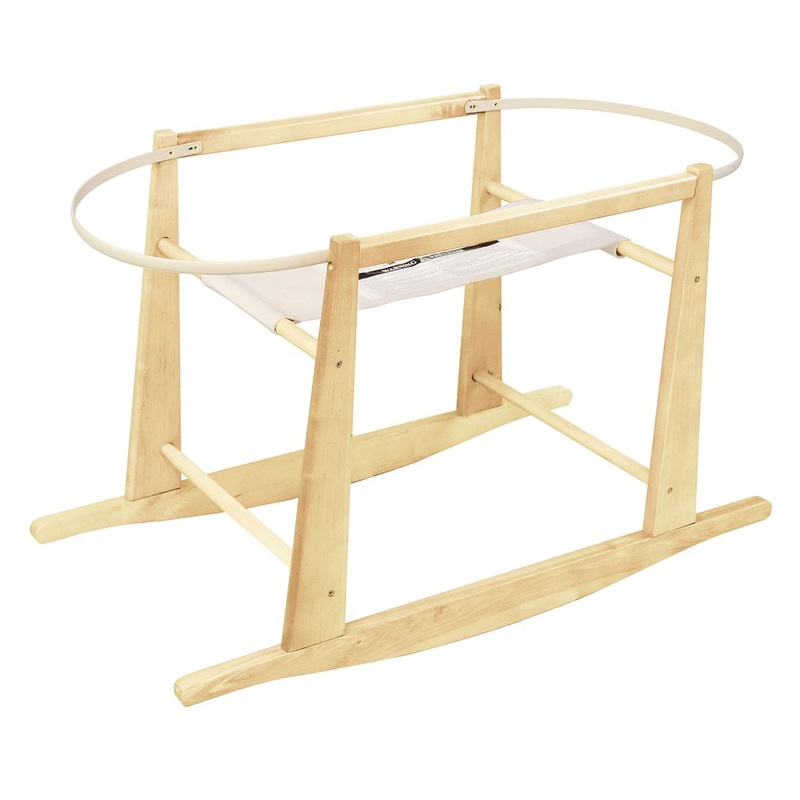 Wooden Universal Rocking Basket Stand Natural