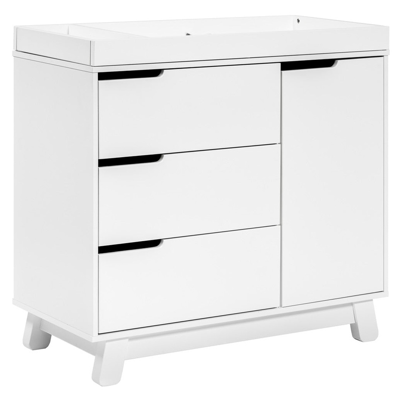 Hudson 3-Drawer Changer Dresser with Removable Changing Tray White