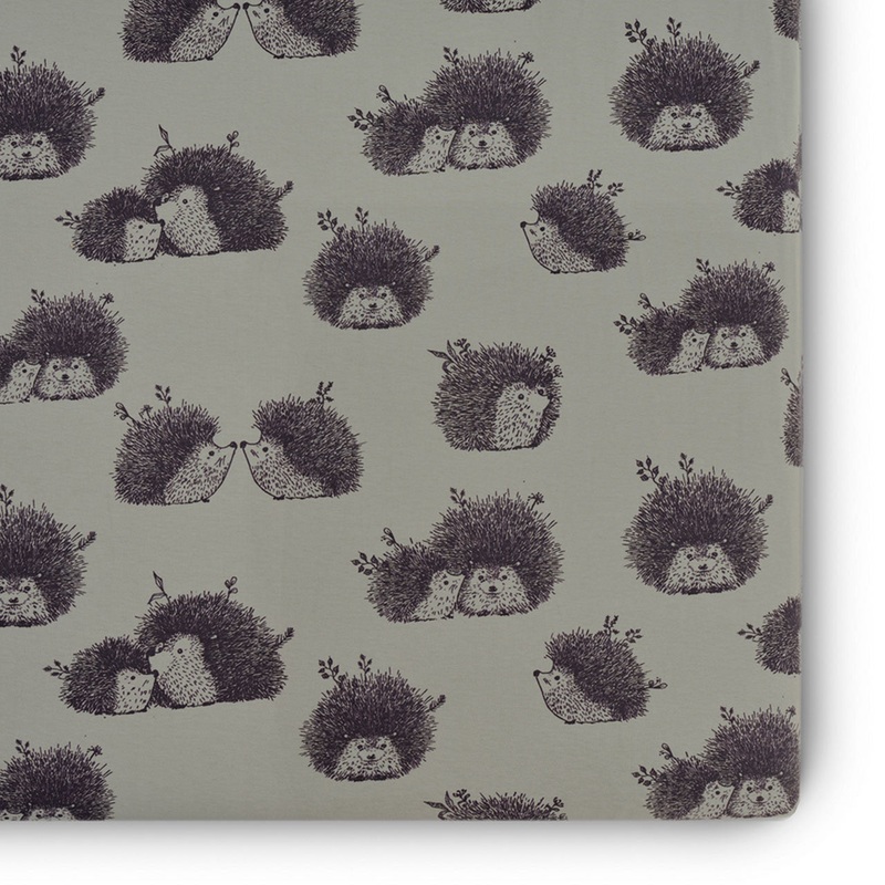 Oilo Hedgehog Jersey Crib Sheet