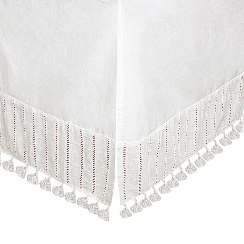 Boho Crib Skirt Off-White