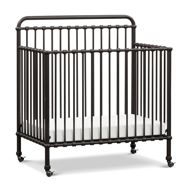 Winston 4-in-1 Convertible Mini Crib Vintage Iron
