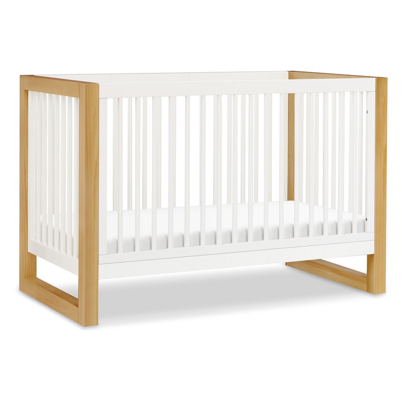 Nantucket 3-in-1 Convertible Crib With Toddler Bed Conversion Kit Warm White/Honey