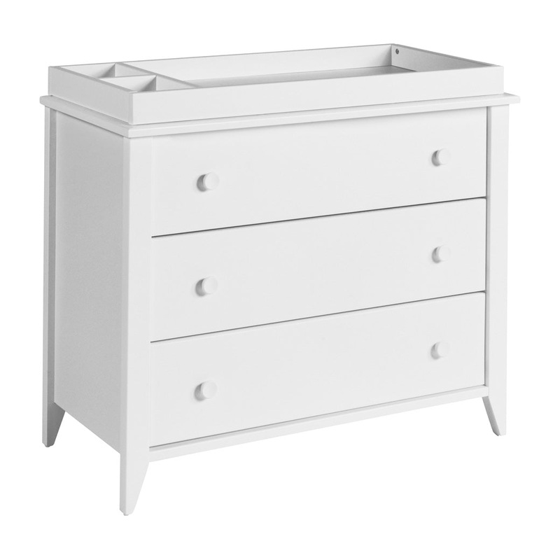Sprout 3 Drawer Changer Dresser with Removable Changing Tray White
