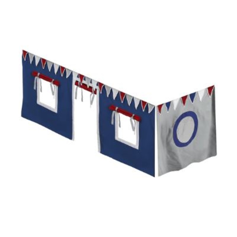 Maxtrix Curtains for Lofts or Bunkbeds Blue Red Gray