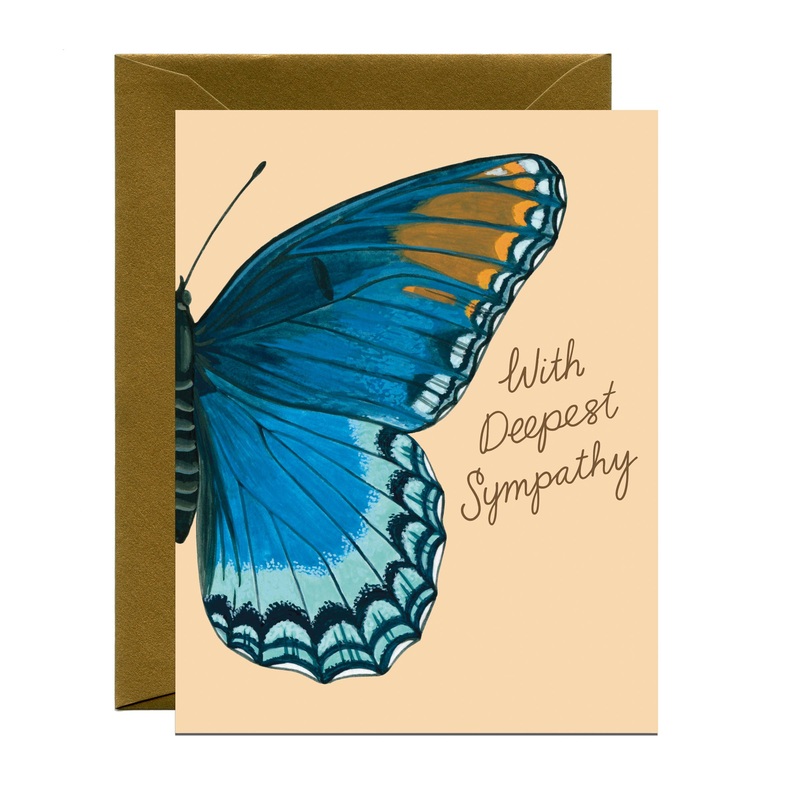 Red-Spotted Purple Butterfly Sympathy Card