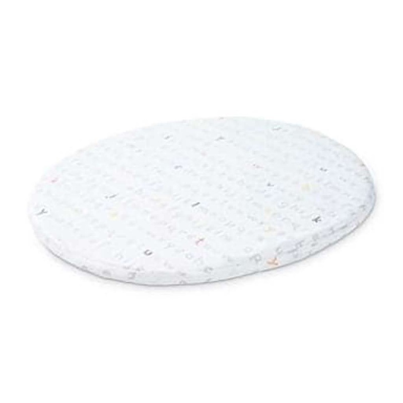 STOKKE Sleepi Mini Fitted Sheet by Pehr, 80 cm Rainbow Alphabet