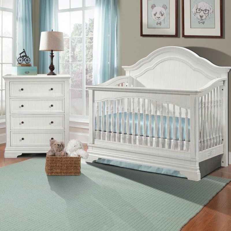 Westwood Athena 2 Piece Nursery Set Crib and Chest in Belgium Cream